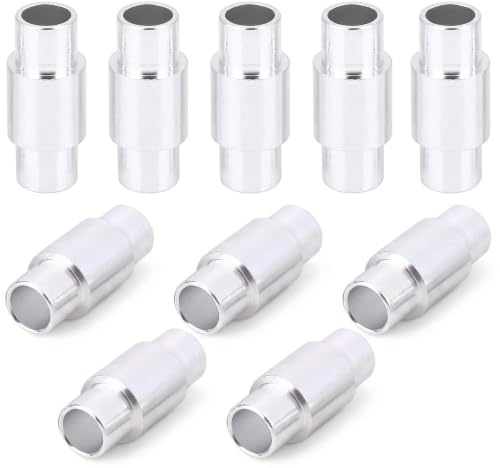 Jiawu 10Pcs Axle Speed Spacers for 8mm 6mm Axles, Aluminum Alloy Skate Wheel Bearing Stepped Spacer, Long Sleeve Inline Skate Wheels Replacement for Standard Skate Wheels