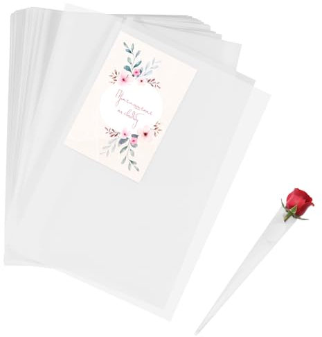 Transparentpapier, 110 Blat Tracing Paper A4 60g/m² Weiß Papier Durchsichtig zum Skizzieren Verpacken Basteln Bedrucken Architekturzeichnung