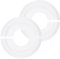 PATIKIL 2pcs Medallones de Techo, 25x10cm Rosetón de Estuco de Espuma PU Placa de Cubierta Medallón de Araña para Techo Ventilador Pared Lámpara, Estilo Clásico Dividido, Blanco