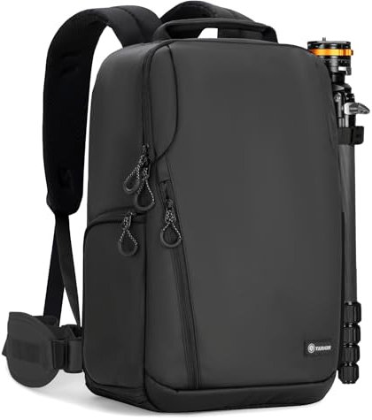 TARION Sac à Dos pour Appareil Photo - Grand Sac à Dos pour Appareil Photo avec Housse pour Ordinateur Portable 15,6'' Imperméable avec Accès Latéral et Arrière pour DSLR SLR Noir TR-XL