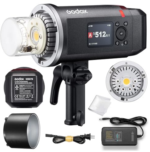 Godox AD600BM II AD600BMII Flash Esterno Manuale HSS, 500 Scarichi a Piena Potenza, Lampada LED di Modellazione 40W, Pannelli LED a Codice Colore, Batteria al Litio 8940mAh, Attacco Bowens-Mount
