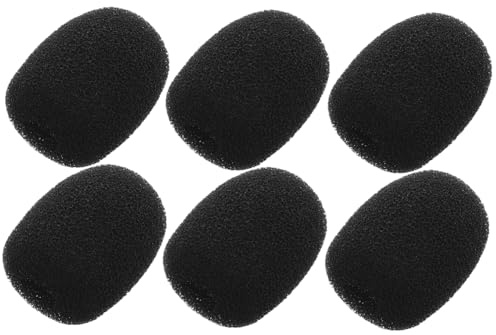 Toyvian 6pièces Bonnettes Mousse De Protection Micro Couvre-micros Anti-vent Pour Micros-cravates Sans Fil Pour Vlogging Et Présentations