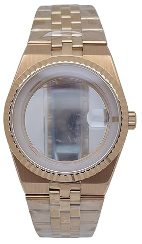 ROUREOX Kit Boîtier Montre 39.5mm Bracelet Intégré, Mouvement NH35 NH36 Saphir Pièces Mod pour Rolex Datejust/Royal Oak/Tissot PRX - 5