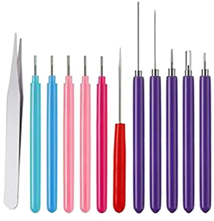 Amagogo Herramienta de Quilling, Kit Ranurado, Rizadora de Bricolaje, 12x Pinzas Rectas