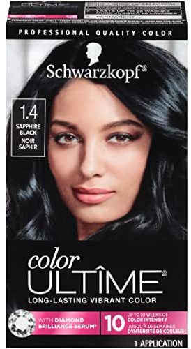Schwarzkopf Color Ultime Hair Color Cream, 1.4 Sapphire Black (Packaging May Vary)