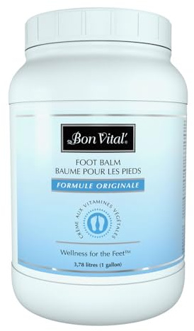 Bon Vital' Original Foot Balm, Foot Cream for Dry Skin & Cracked Heels, Moisturize Feet & Speed Healing of Blisters & Abrasions on Heel, Increase Circulation in Feet, 3.38 Ounce Tube