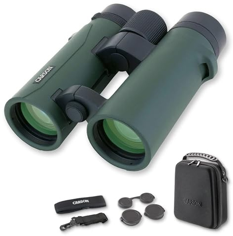 Carson RD Full-Size Fernglas, 10x42mm, Doppelstegdesign, wasserdicht, robust, beschlagfrei (RD-042)