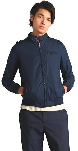 Members Only Men's Classic Iconic Racer, Slim Fit Jacket (Navy, Medium)