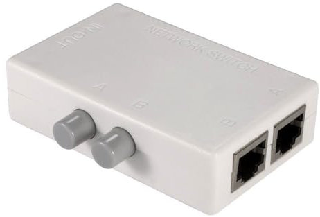 KALEA-INFORMATIQUE Caja de distribución LAN Ethernet RJ45 tipo conmutador para enrutar 1 entrada a 2 salidas o 2 entradas a 1 salida