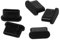 KERDEJAR Dust Plugs,5PCS Type-C Dust Plug USB Charging Port Protector Silicone Cover for Samsung Huawei Smart Phone Accessories Black