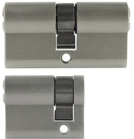 2 likadana 1 x profilcylinder 30/30 mm 1 x halvcylinder 30/10 mm (justerbar låsbart låsbar) 5 nycklar