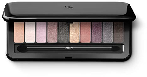 KIKO Milano - Soft Nude Eyeshadow Palette 01, Paleta De 10 sombras De Ojos Con Múltiples Acabados, Perlado, Mate Y Metalizado, 1.0 unidad