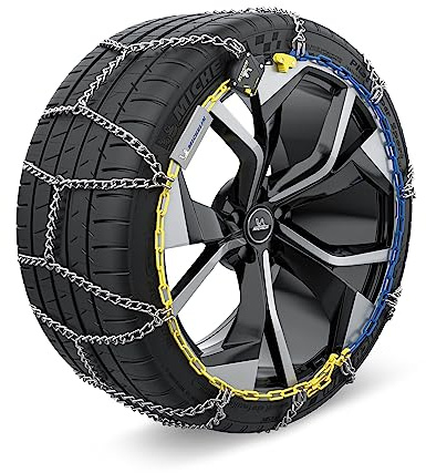 MICHELIN EXTREM GRIP, Chaînes à neige métalliques 7 mm, Tension Automatique, N°80 - Compatibles Véhicules Electriques, Passage de Roues Réduit – Montage Rapide - Adhérence Optimale Neige et Verglas