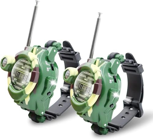Walkie Talkie para Niños,7 en 1 Walkie Talkies para Niños Reloj Walky-Talky de Largo Alcance de Dos vías para niños, Regalos Juguetes para Niñas y Niños