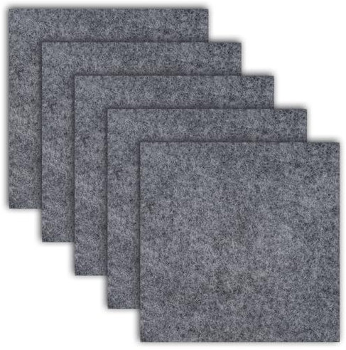 Kzouenzu Feltrini Adesivi [5 Pezzi], Feltrini Antigraffio Adesivi Per Mobili, Sedie, Tavoli, Elettrodomestici, Per Mobili Pesanti Tavoli - 20x20 Mm