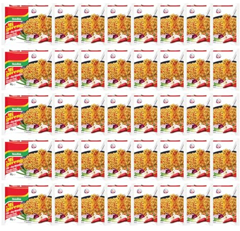 Mi Goreng Fried Noodles 80g (Pack of 40) | Authentic Indonesian Instant Noodles | Versatile Meal Option | Ready in 3 Minutes