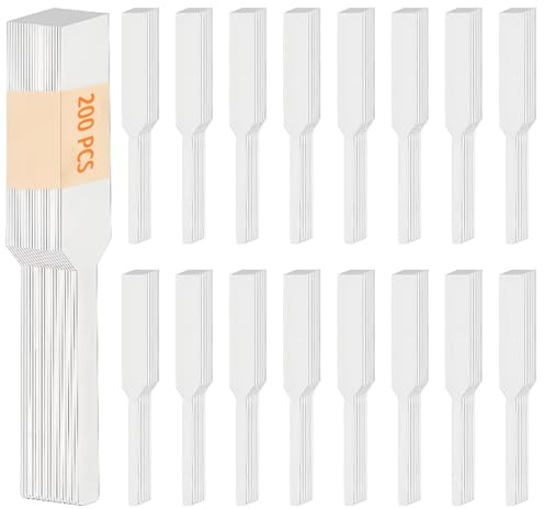 200 PCS Perfume Tester Strips, Portable Perfume Blotter, Essential Oils Paper Test Strips, Disposable Fragrance Tester Strips for Aromatherapy Testing Scents (White)