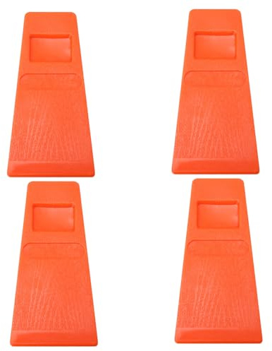 NUOBESTY Lot De 4 Cales D’abattage en Plastique 14 Cm pour Exploitation Forestière Sécurité Tronçonneuse Guidage Chute Arbre Antidérapant Robuste