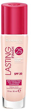 Rimmel Lasting Finish Foundation 25 Hour Wear, Rose Ivory (Renamed, previously Light Porcelain), 30 ml