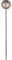 Dehner Dekostab Kugelleuchte Luanda mit Solar, Ø 16 cm, Höhe 120 cm, Metall/Kunststoff, Silber/Kupfer