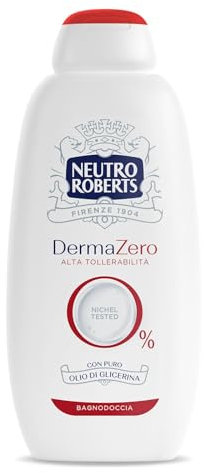 Neutro Roberts Bagnoschiuma Corpo Dermazero Ipoallergenico, Ottimo per Pelli Delicate e Sensibili, Privo di Sapone e Coloranti, Adatto a Uso Quotidiano e per l'Igiene dei Bambini, Flacone da 600 ml