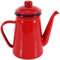 JMAHM Teekanne Emaille Kaffeekanne 1L Wasser Kanne Kann für Kaffee, Tee, Milch, Öl Verwendet Werden, Induction Cooker Gas Stove Universal (Rot)