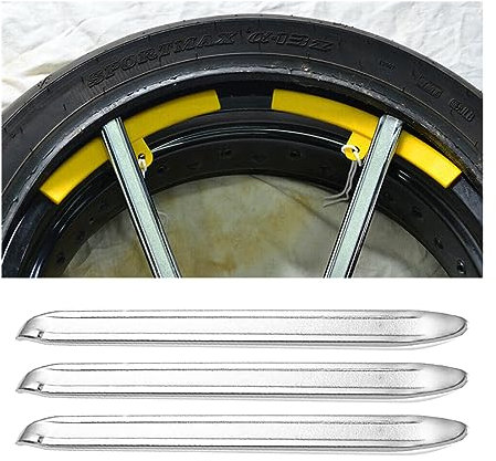 JNNJ 3 Pcs Bicycle Tire Lever Bike Tyre Spoon Iron Changing Tool, Tyre Lever Pry Bar Remover Removal Tool, Tyre Changer Lever Tire Changer for Bicycle Motorcycle Bike Car Tire Changing Removing