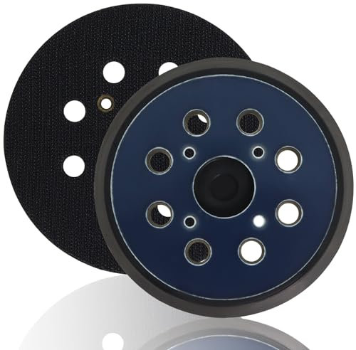 2 Piezas Plato de Lija 125 mm con Hook y Loop de 8 Agujeros para Lijadora Excéntrica, Almohadilla de Lijadora Orbital de Repuesto de Gancho y Bucle por Gekufa