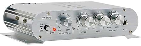 LYEAA ST-838 Amplificateur HiFi 2.1 canaux 80W * 2 avec contrôle des Basses et des aigus - Mini ampli sonore stéréo