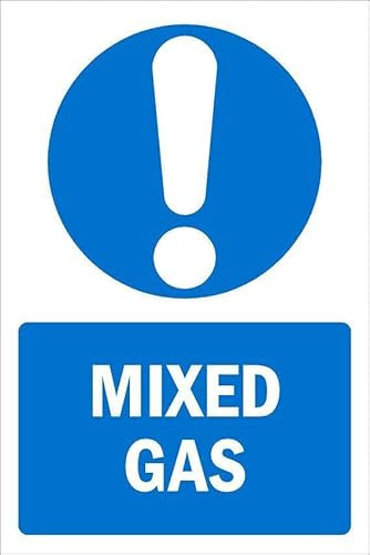 Mixed gas, informational sign - 1mm flexible Plastic sign (300mm x 200mm)