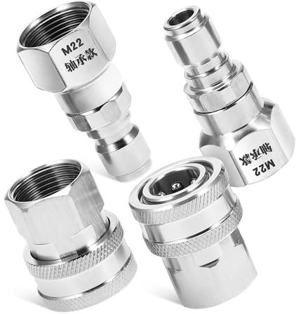 KONTONTY Adaptateur De Raccord Rapide pour Robinet Darrosage 2 Jeux De Connecteurs pour Nettoyeur Haute Pression pour Raccord Rapide