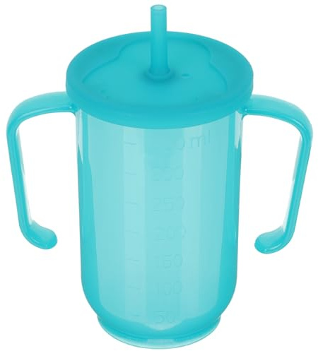 WRITWAA Tasse D'alimentation Anti-déversement Anse, Gobelet pour Personnes Âgées et Patients Alités, Tasse Exclusive pour Régime Liquide, Adaptée à L'usage Quotidien la Convalescence,