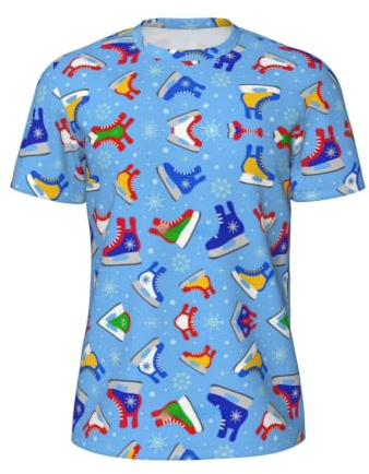 Hockey Elements kreativt mönstrat herrnät t-shirt för män träning löpning skjortor torr fukttransporterande