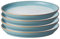 Denby - Azure Haze Blue Coupe Medium Plates Set of 4 - Stoneware Ceramic Plates For Everyday Use - Dishwasher, Oven, Microwave, Freezer Safe - Blue, White Reactive Gradient Glaze - Chip Resistant