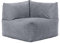 Icon Tetra Eck-Sitzsack, Modular Sofa für Erwachsene, Dunkelgrau, Flauschiger Cordstoff, 2 Sitzer Ecksofa, Bequemer Bean Bag Sofa mit Füllung, Relaxsessel, Lounge, Wohnzimmer Möbel