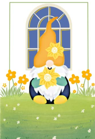 Notebook | 6 x 9 | 200 Ruled Pages: Happy Garden Gnome | Perfect For School Home Or Work