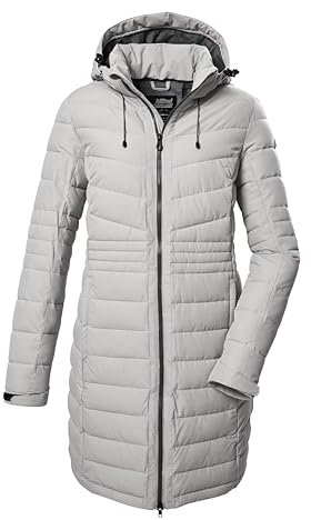 killtec Damen Steppmantel/Funktionsmantel in Daunenoptik mit abzippbarer Kapuze KOW 96 WMN QLTD CT, cloud grey, 42, 41812-000