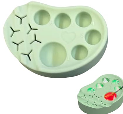 Palette De Mélange De Maquillage – Palette De Sourcils En Silicone | Palette De Stratification Des Sourcils Lash Lift - Réutilisable | De Plateau En Silicone Avec Porte-outil, Outil De Mélange