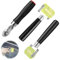 Andrückrolle, 3 Stück Andruckrolle 3mm/30mm/50mm Gummirollen, Professionell Spurlosen Rollen, Igelwalze für Tapeten, Silikon Andrückwalze Handdruck Roller für Kantenumleimer und Klebebänder