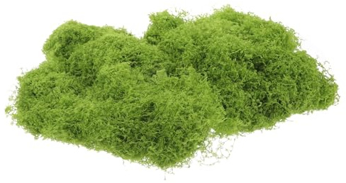 SAFIGLE Muschio Artificiale Finto Verde Chiaro 100g per Decorazioni Fai da Te, Piante da Interno, Composizioni Floreali e Giardino, Muschio Simulato Realistico per Artigianato e