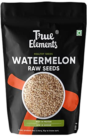 True Elements Tyzek True Elements Watermelon Seeds 250G - High In Protein | Raw Watermelon Seeds For Eating | Magaj Seeds | Non - Gmo | Raw Seeds | Nutrients Rich | Source Of Antioxidants