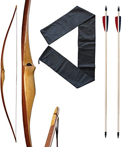 Franks-Castle Bogenset Longbow Langbogen von Eagle 68 20-45 lbs mit Hülle und Pfeilen 25 lbs