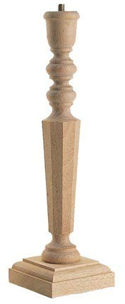 Santamaria Torneria Base per lampada ottagonale, 240 l, 400 x 110 x 110 mm, in legno, beige, moderno, montaggio su tavolo, interno - Cavi non inclusi.