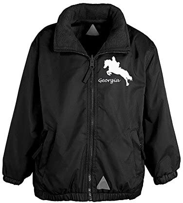 Luvponies Veste d'équitation personnalisée pour fille, Noir , L