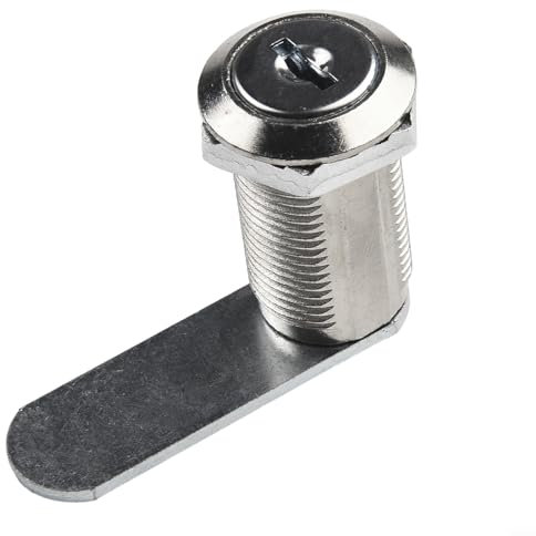 Cerradura de leva tubular roscada, cerradura de seguridad para muebles y buzones, cerradura de leva de repuesto, material de aleación de zinc (30 mm)