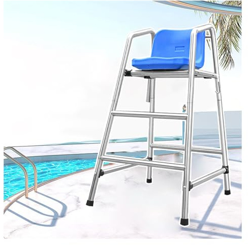 Silla de socorrista de Piscina Escalera de Piscina Equipo de Seguridad Silla de Socorrista, 120/150/ 180cm de Altura Sillas de Salvamento de Alta Resistencia para Playa de Parque Acuático Comercial c