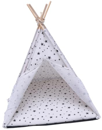 YARNOW Portable Pet Tent Teepee Tent for Small Animals Indoor Cat Dog House Breathable Cage Washable Stable Pet Bed