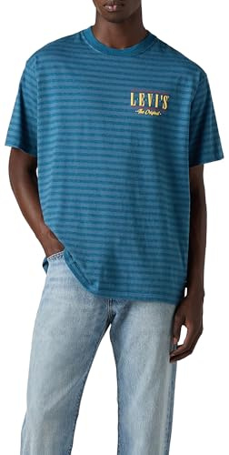 Levi's Vintage Fit Graphic Tee Stripe Serif Log, Logo Serif a Righe, S