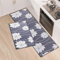 LY4U Set of 2 Kitchen Floor Mats, 43x75cm+43x120cm, Water Absorbent Door Rugs, Washable Floor Mat Set, Non-slip Area Carpets for Home Office, Grey