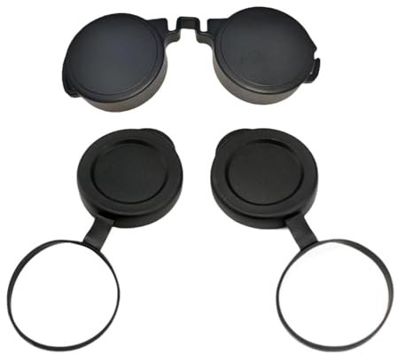 Ronyme Bouchons d'objectif de Jumelles, Housses de Protection compactes 10x42, Cadeaux Professionnels, Remplacement Direct, Bouchons d'oculaire en